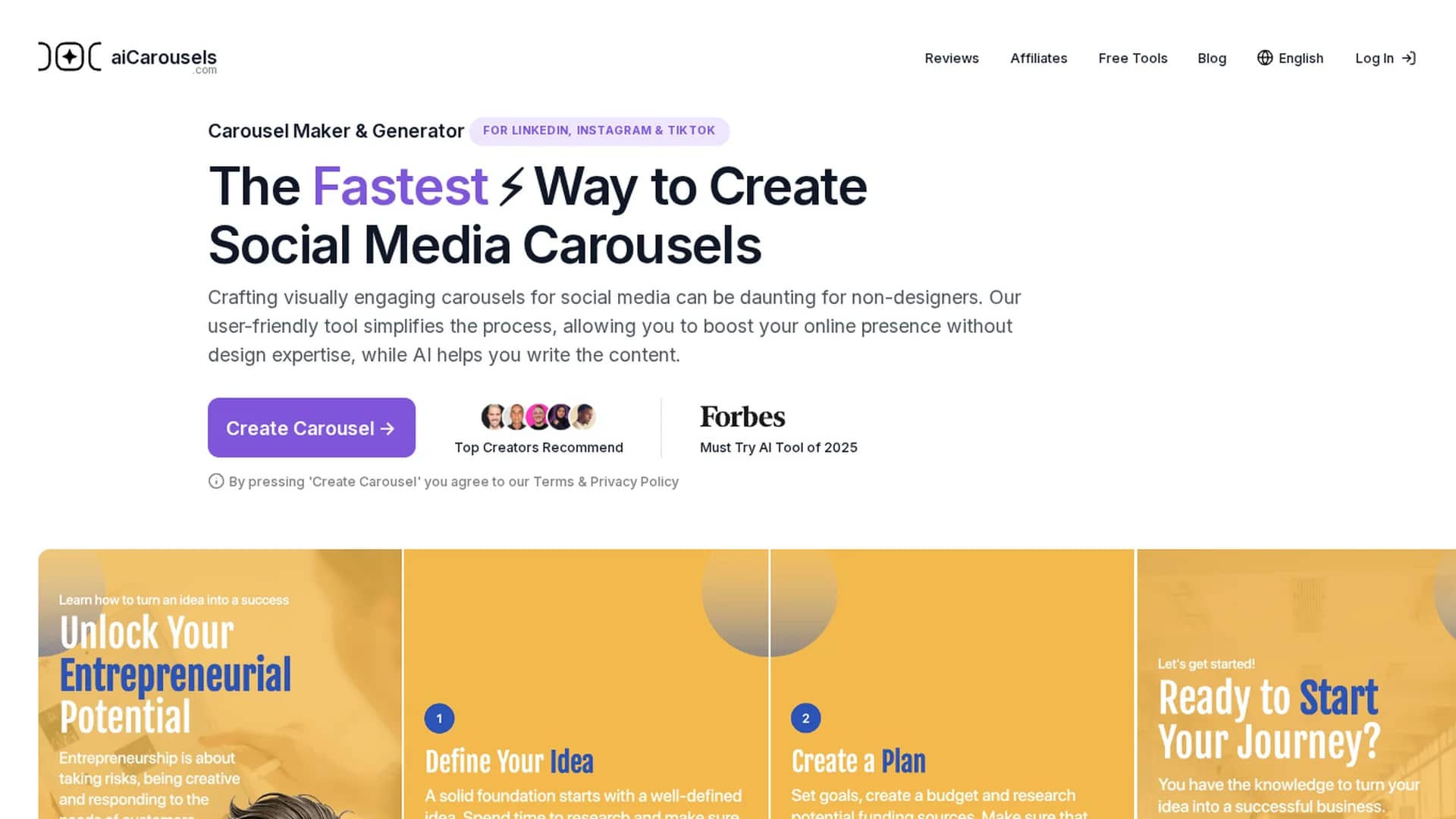 aicarousels-com homepage