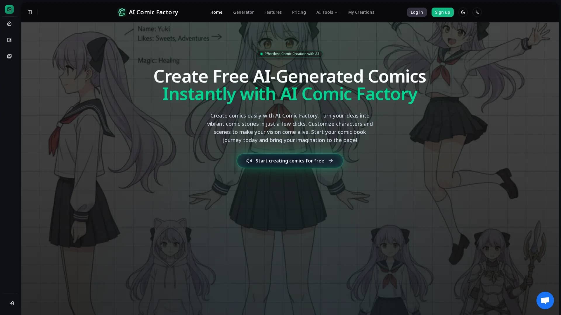 aicomicfactory-ai homepage