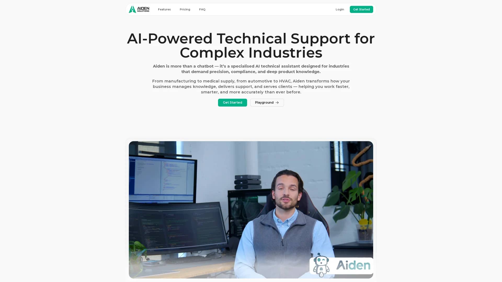 aiden-solutions homepage