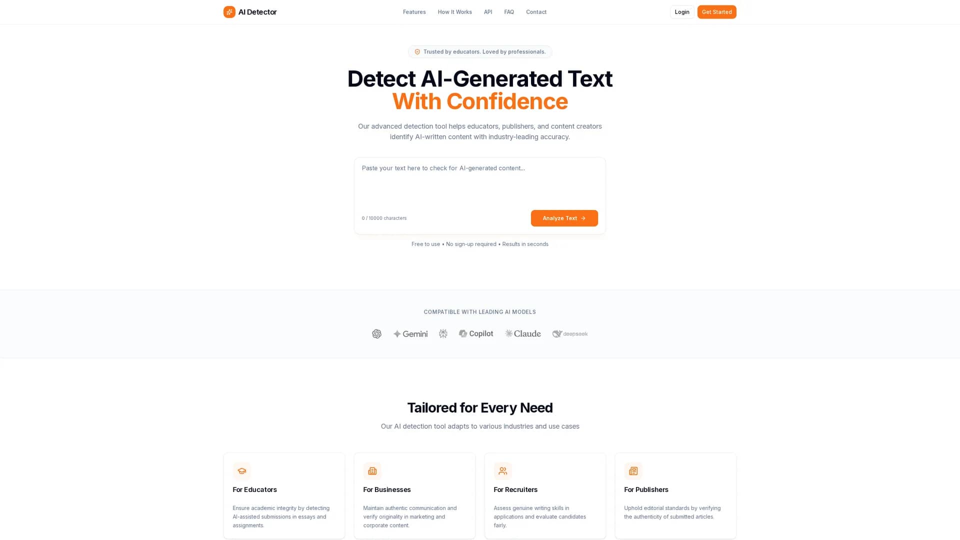 aidetector-review homepage