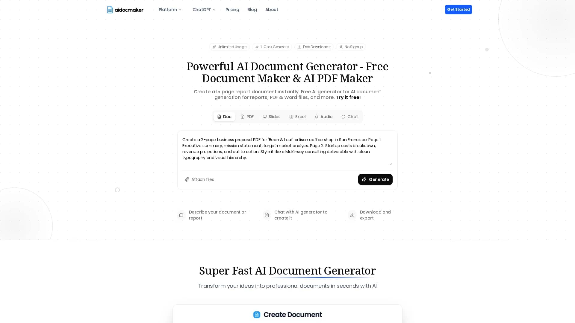 aidocmaker-com homepage