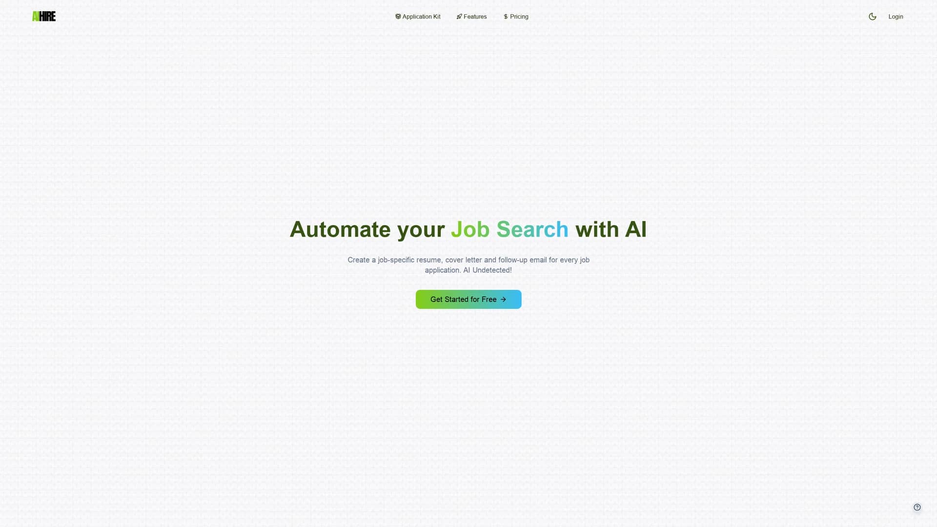 aihire homepage
