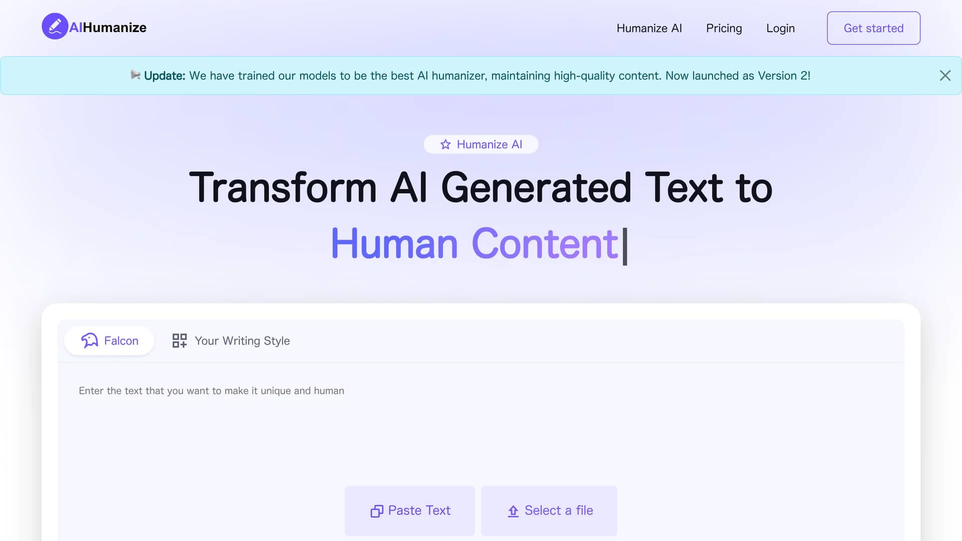 aihumanize homepage