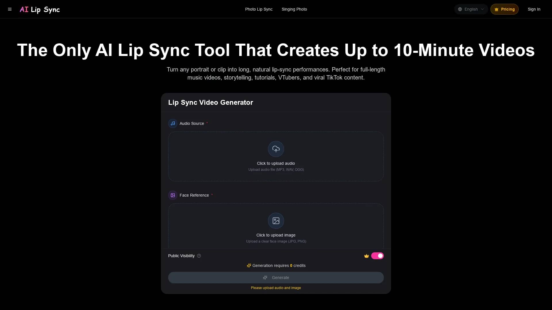ailipsync-com homepage