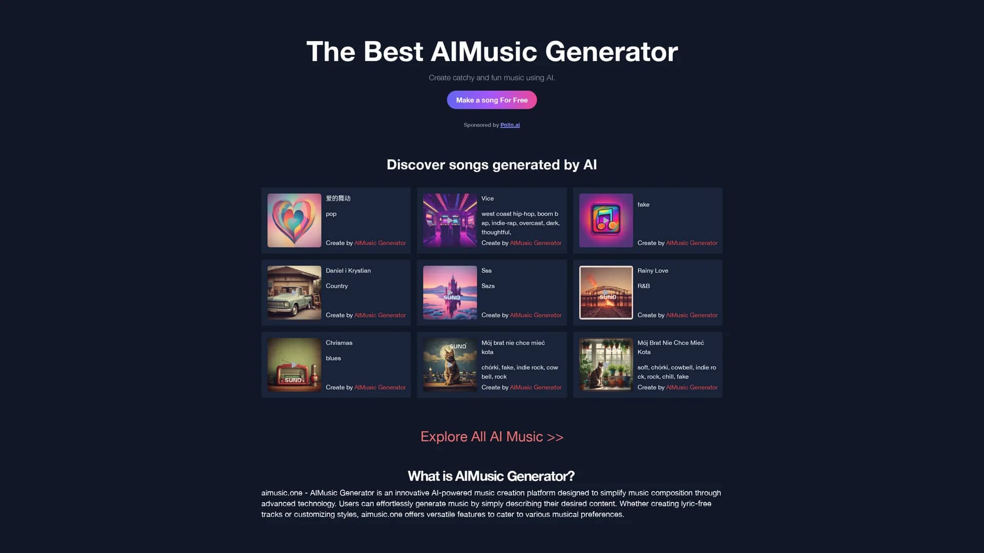 aimusic-one homepage