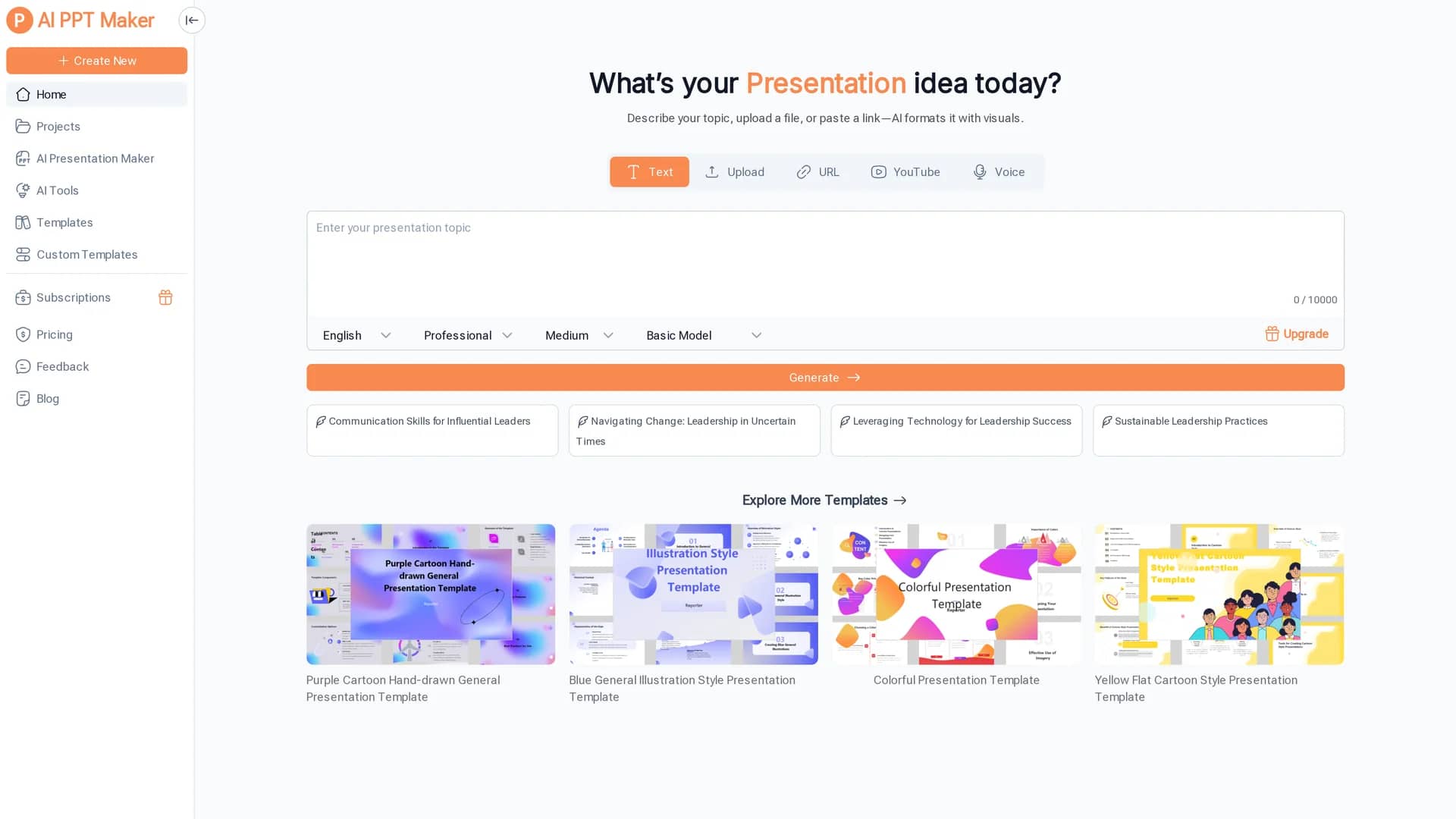 aipptmaker-ai homepage