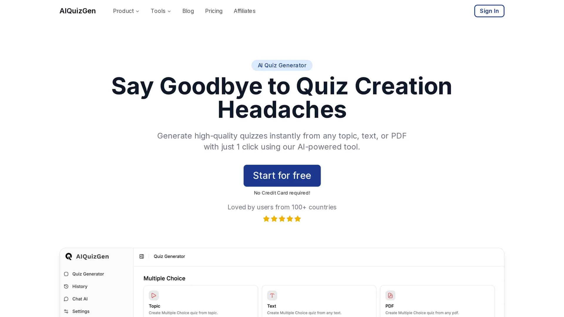aiquizgen homepage