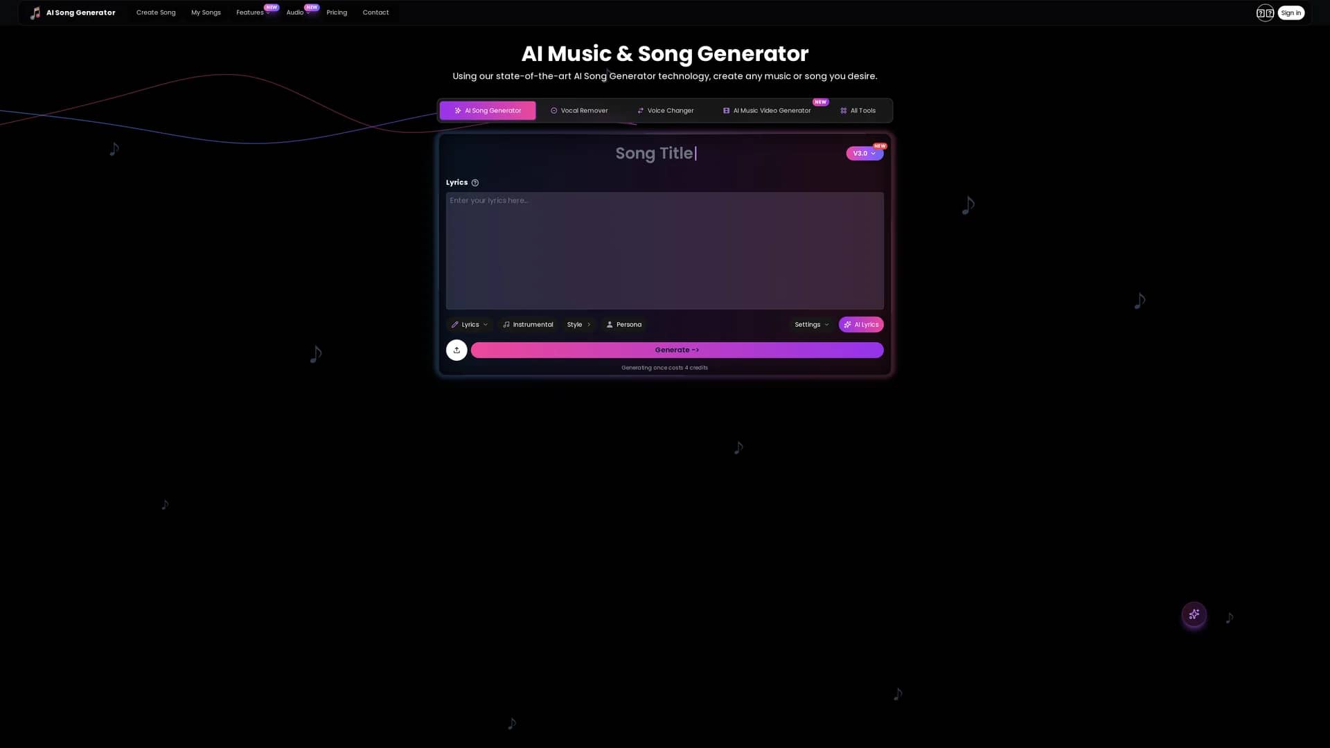 aisonggenerator-io homepage