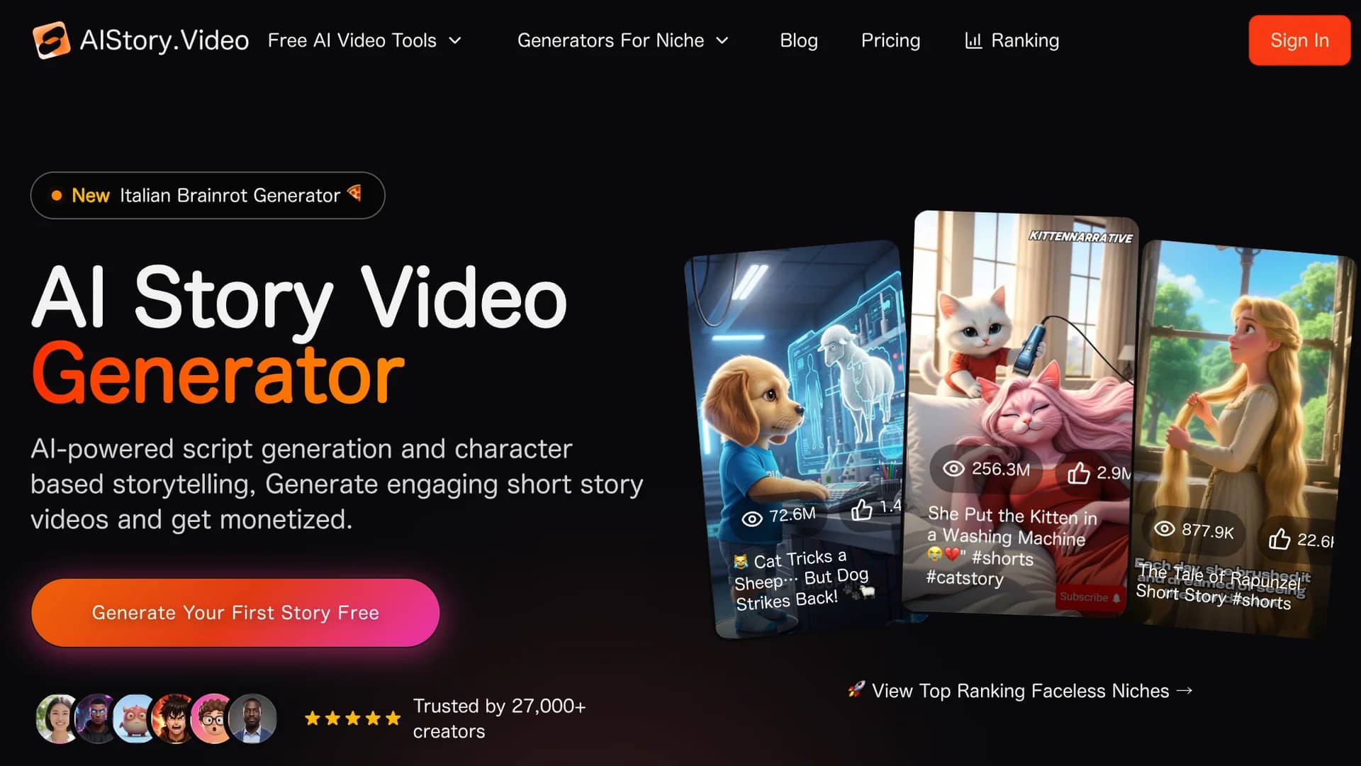 aistoryvideo homepage