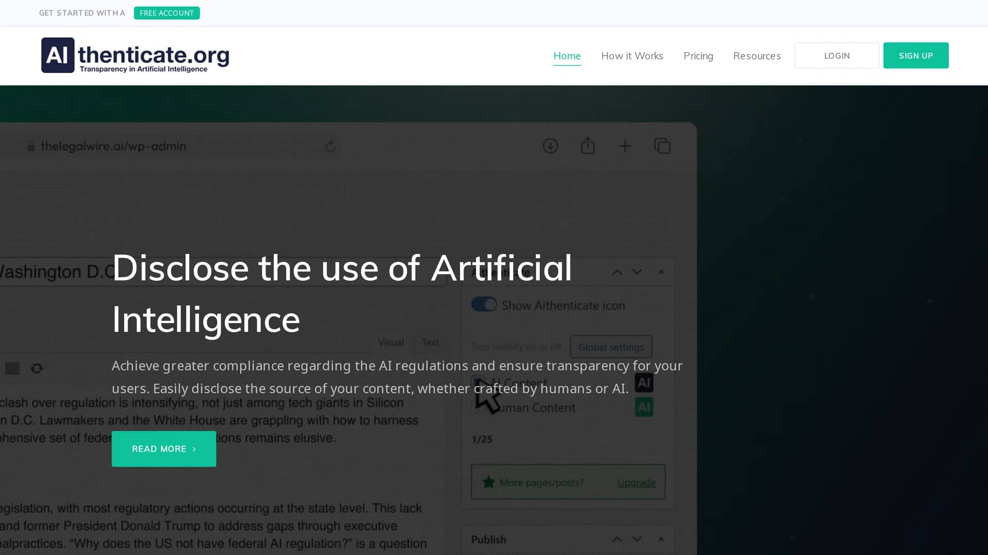 aithenticate homepage
