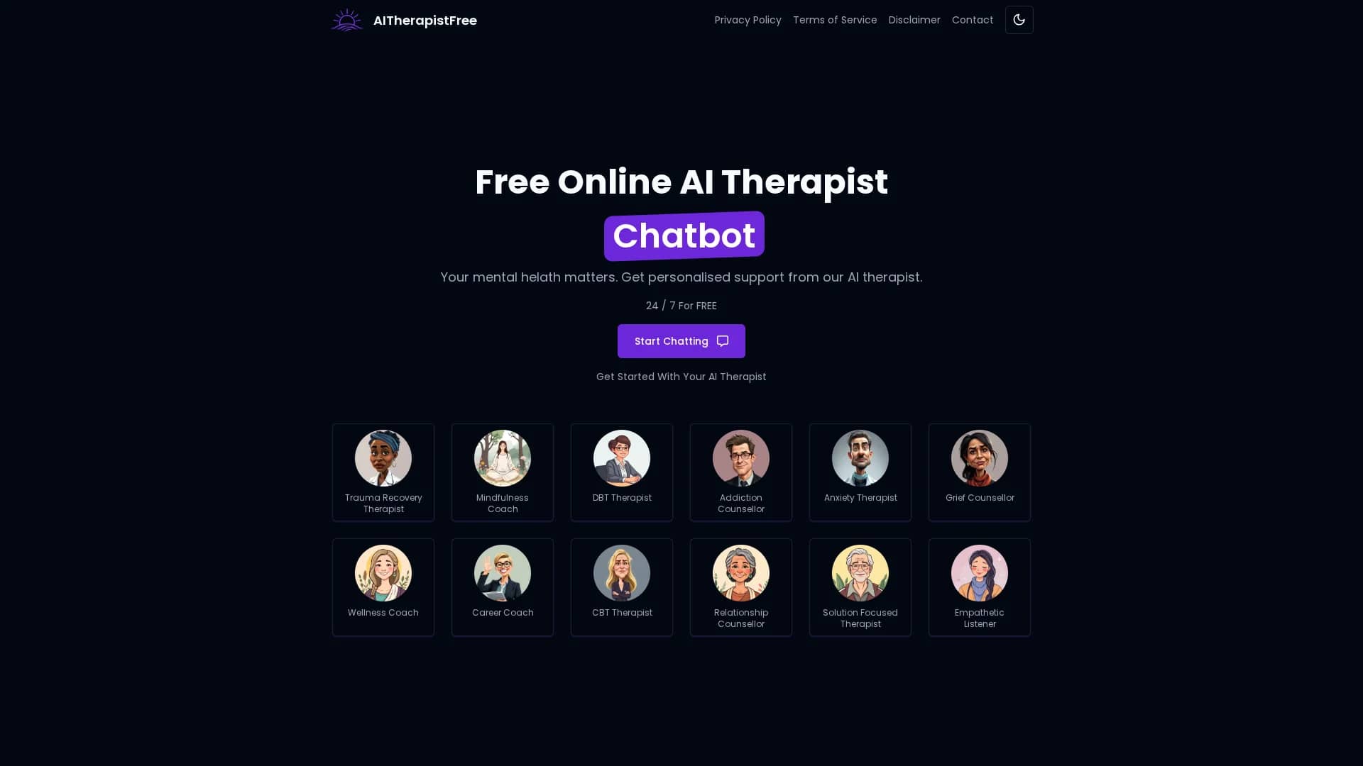 aitherapistfree homepage