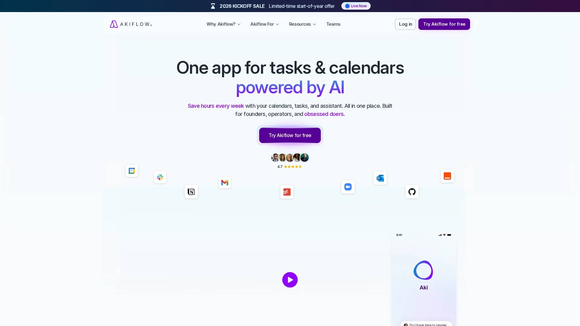 akiflow homepage