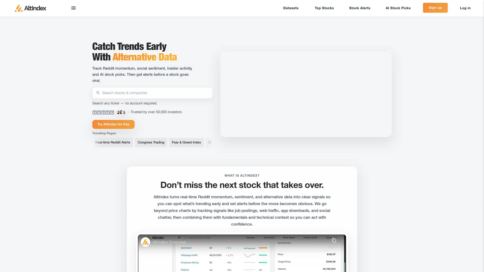 altindex homepage