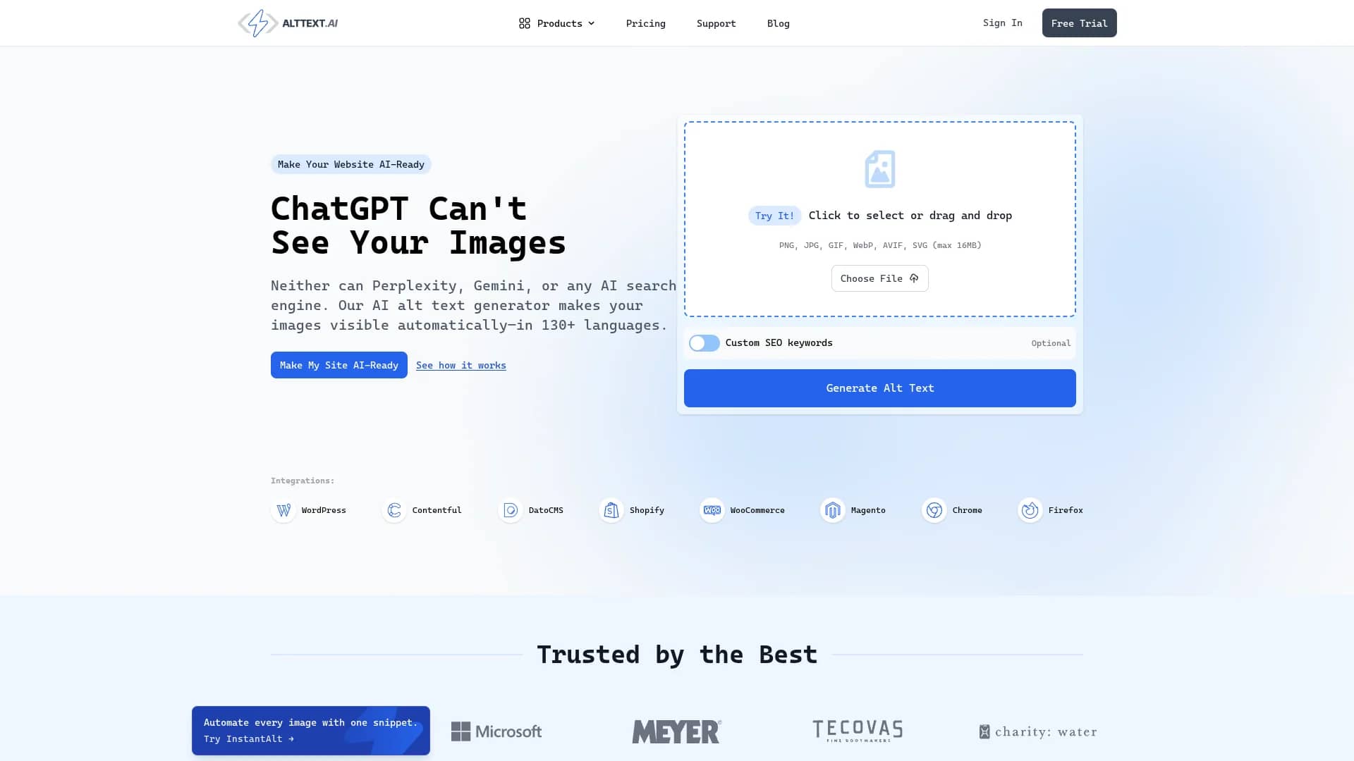 alttext-ai homepage