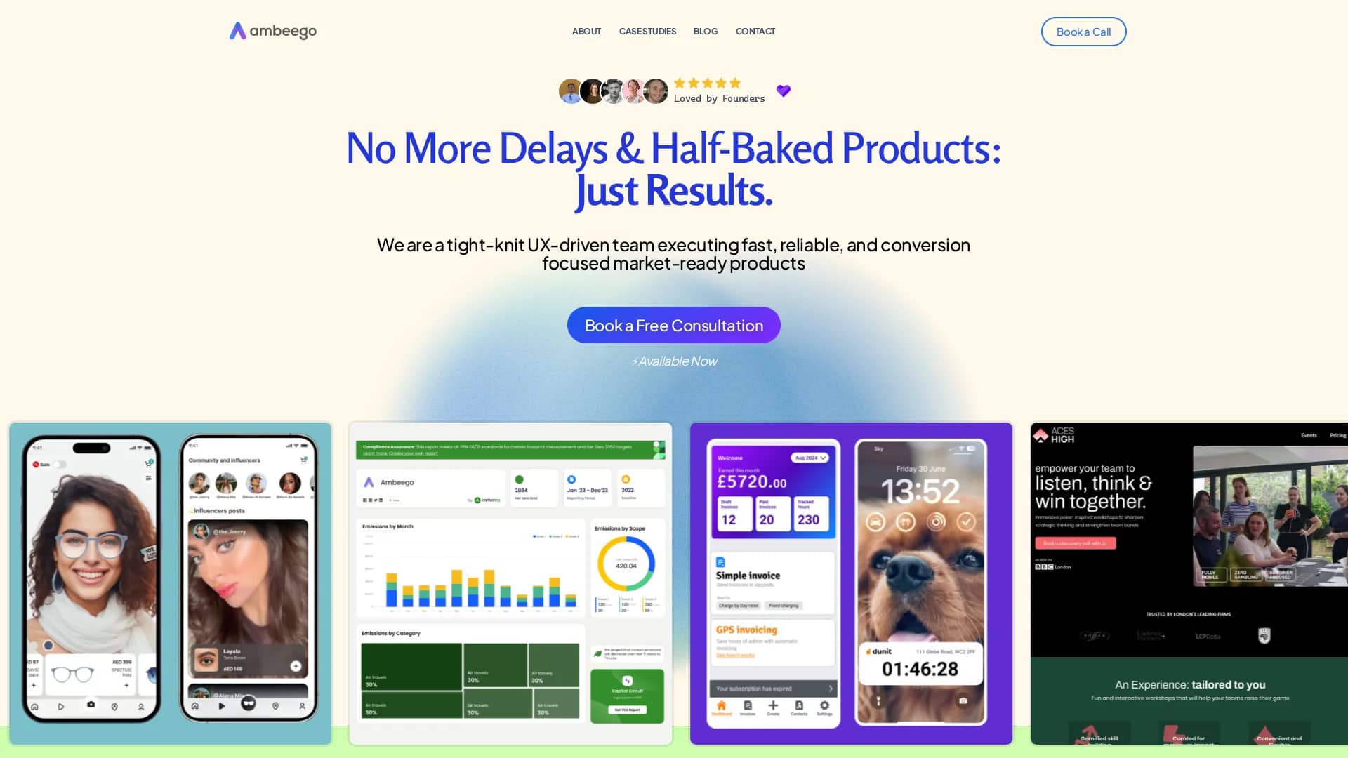 ambeego homepage