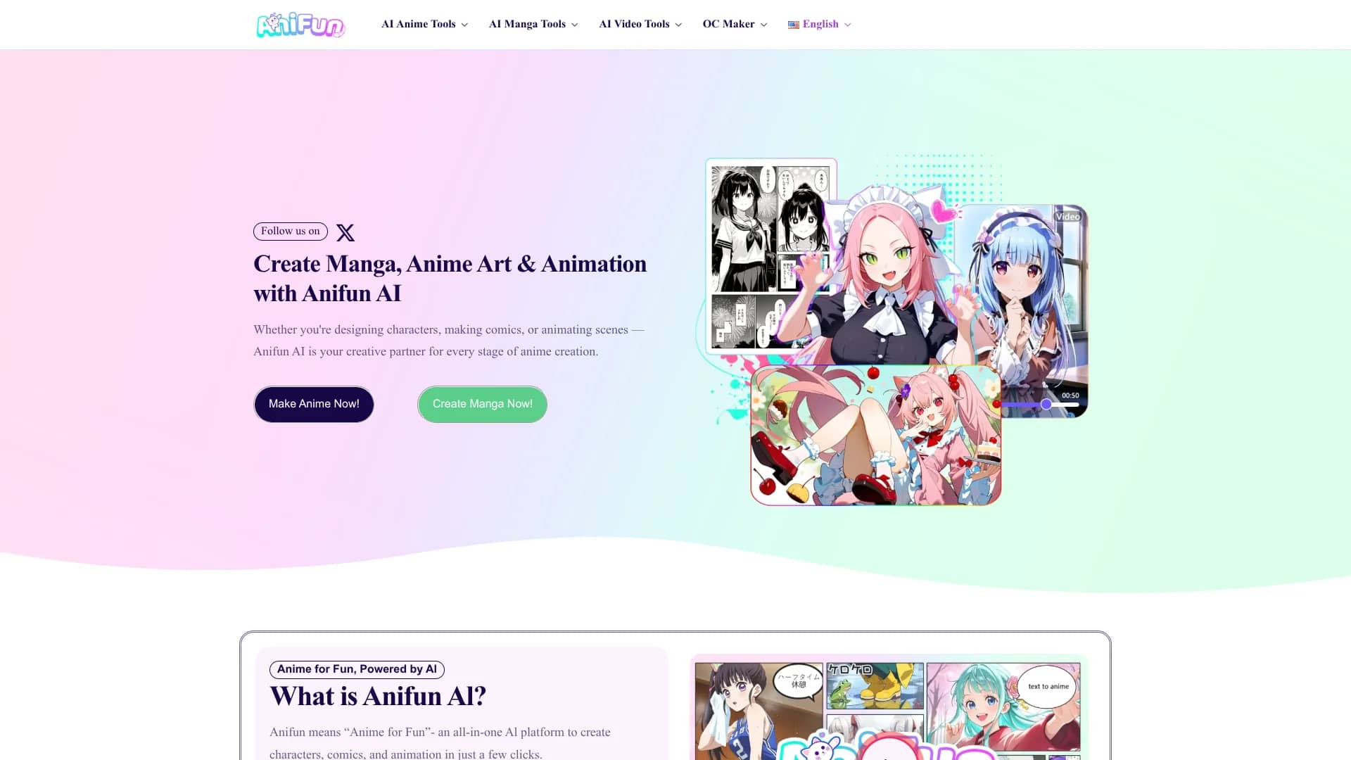 anifun-ai homepage
