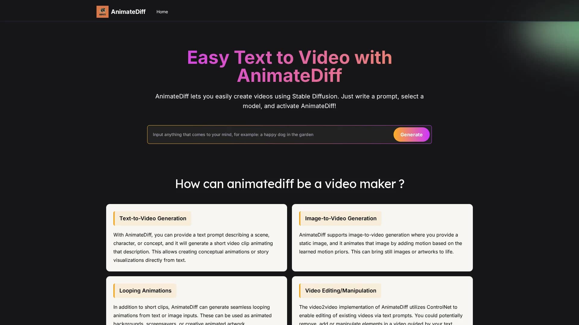 animatediff homepage