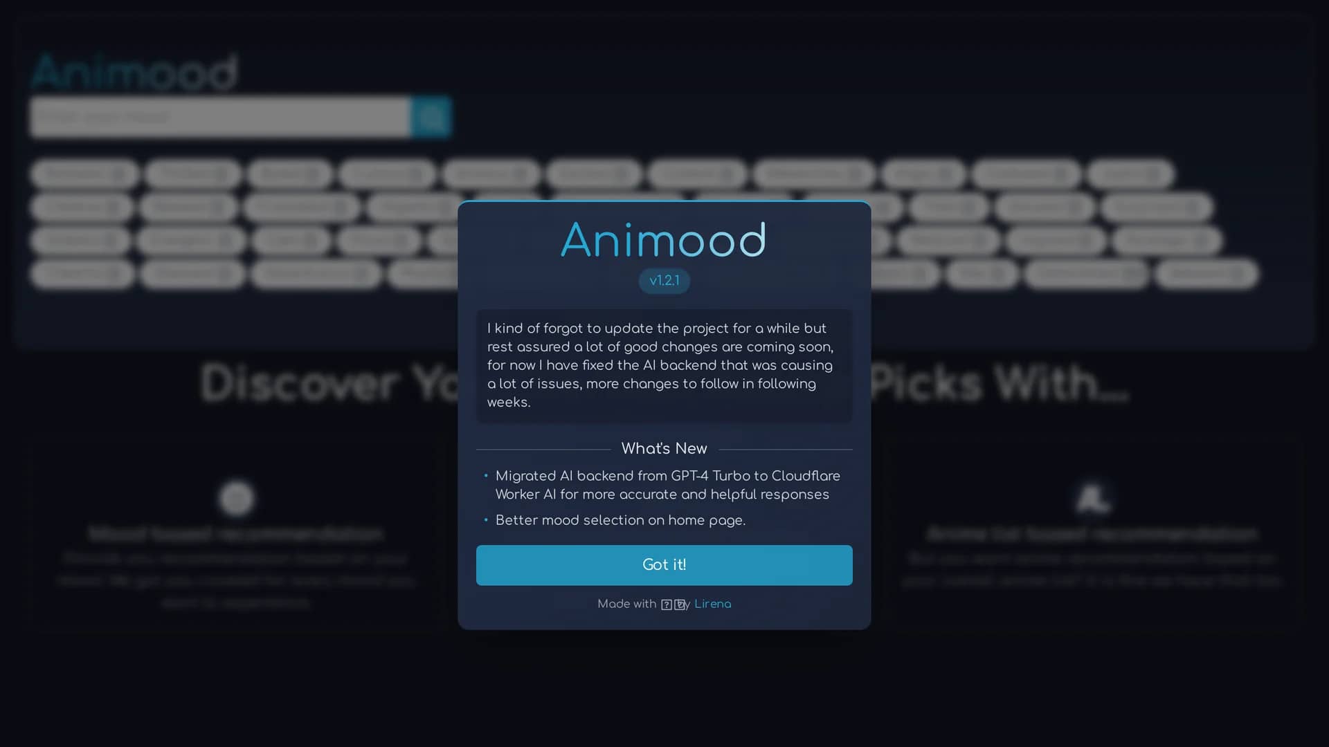 animood homepage