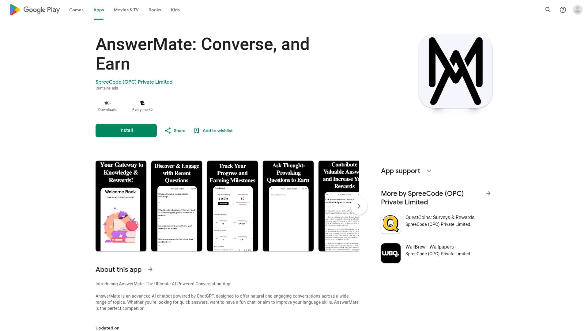 answermate-ask-me-anything homepage