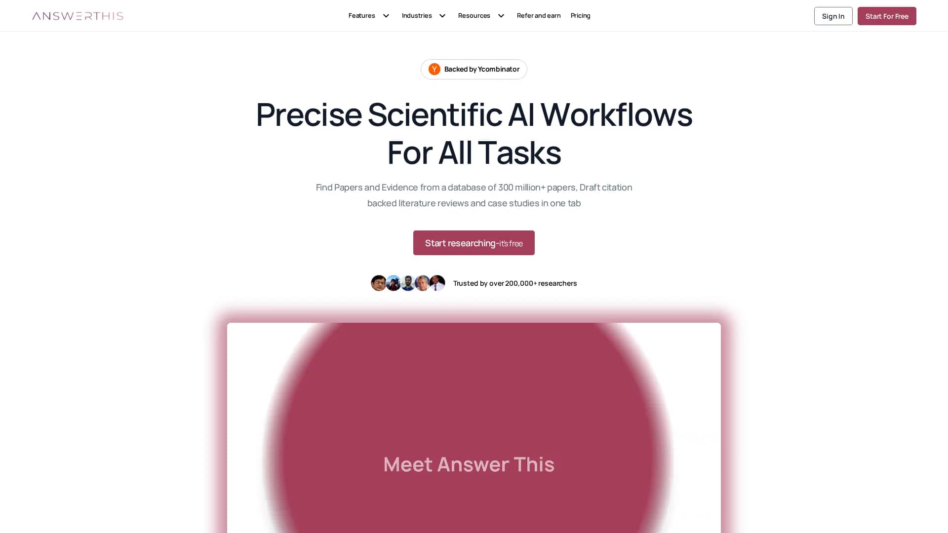 answerthis homepage