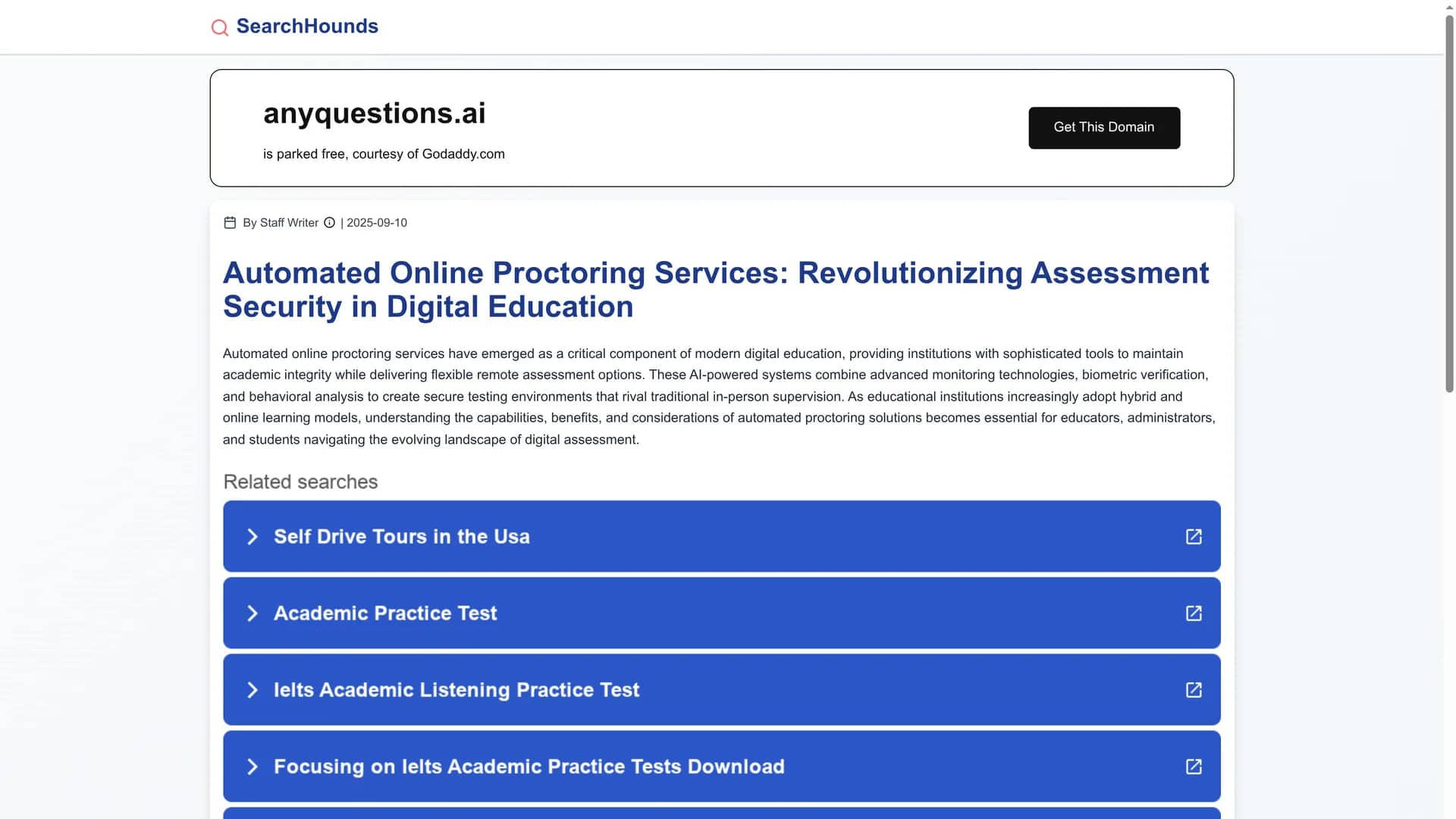 anyquestions-ai homepage