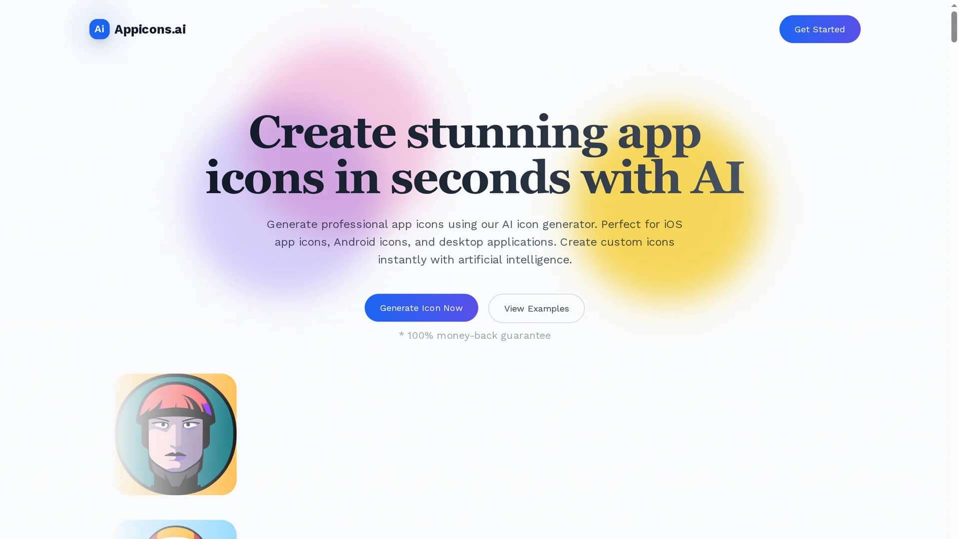 appicons-ai homepage
