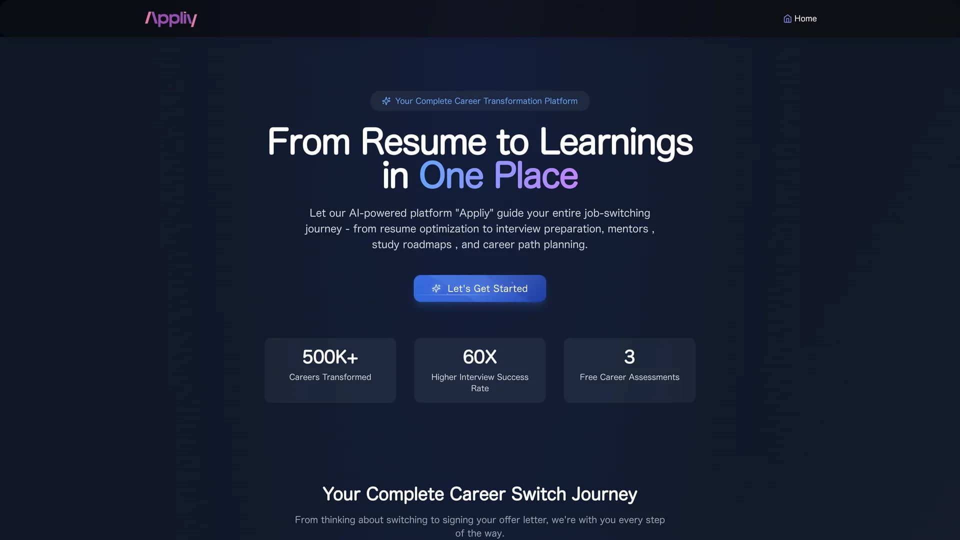 appliy homepage