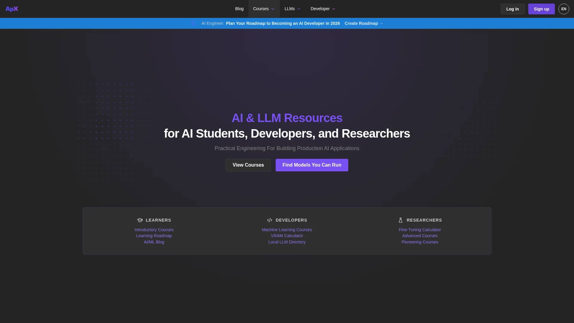 apx-machine-learning homepage