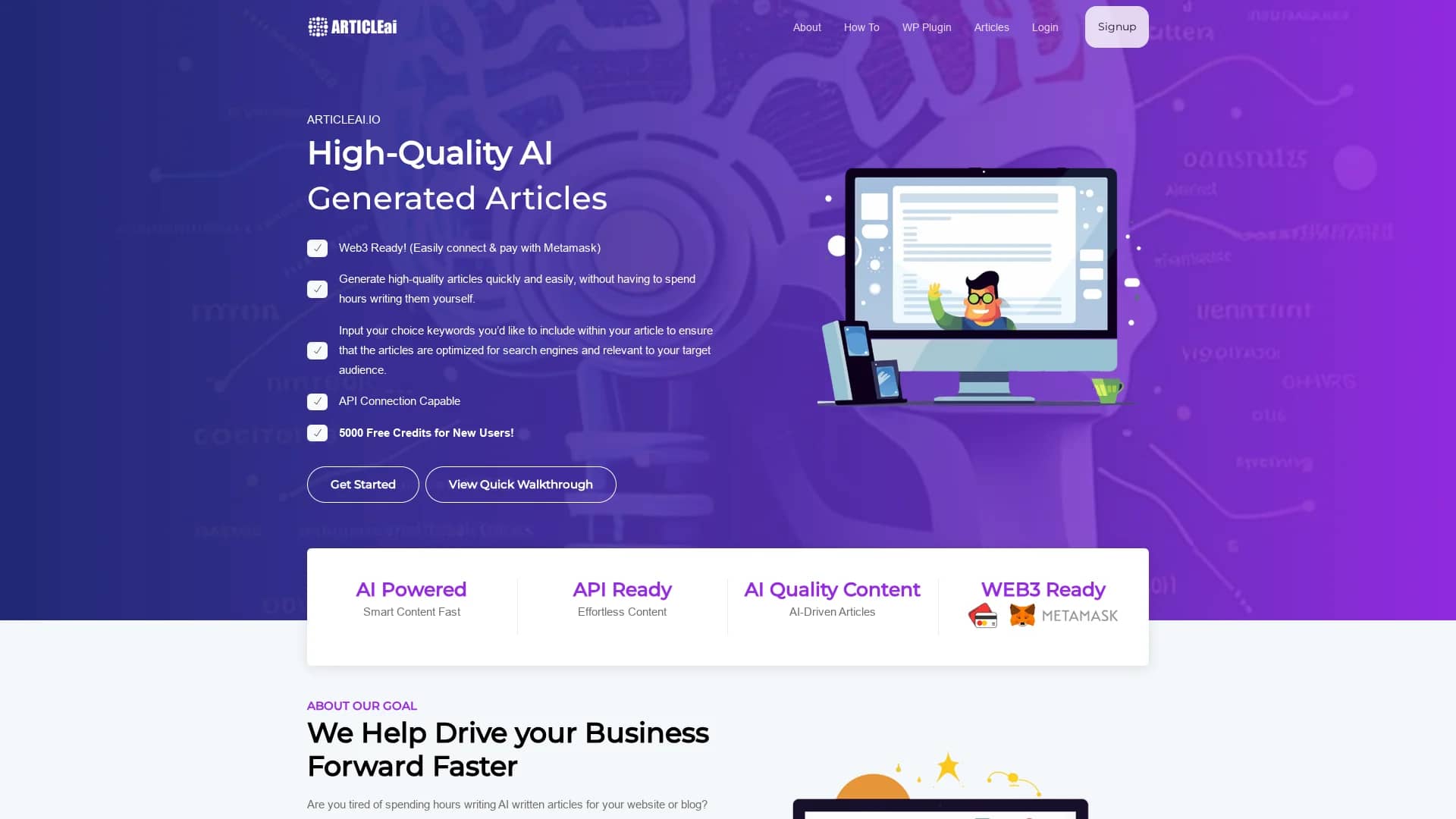 articleai-io homepage