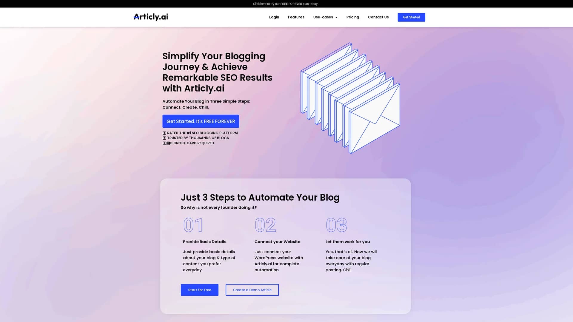 articly-ai homepage