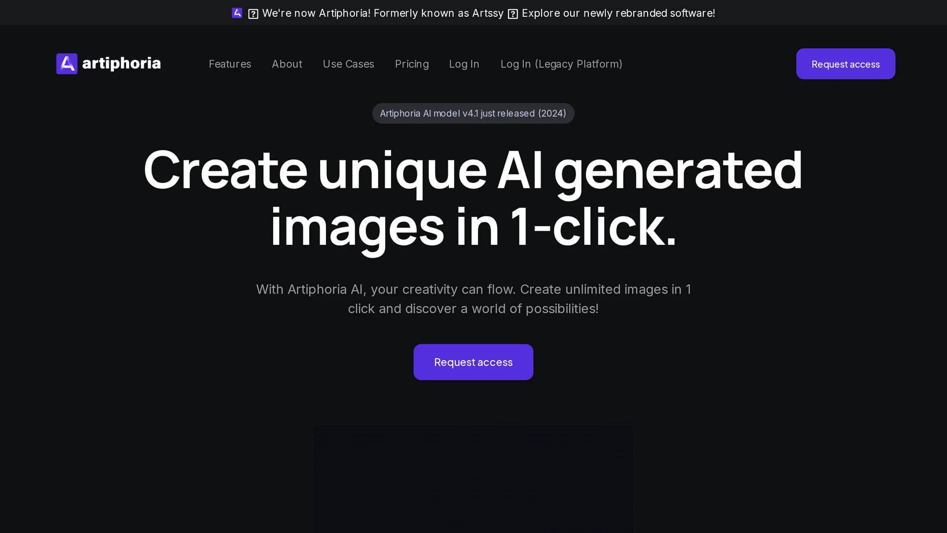 artiphoria-ai homepage