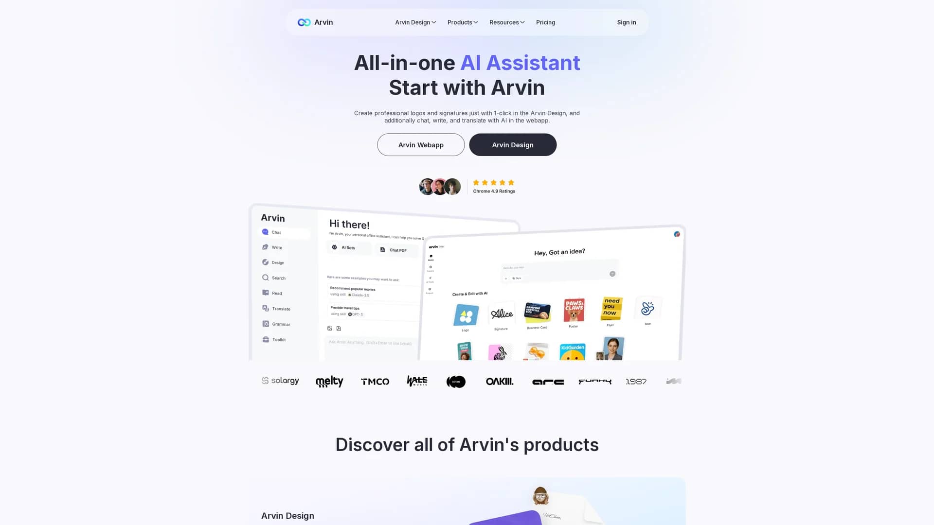 arvin homepage