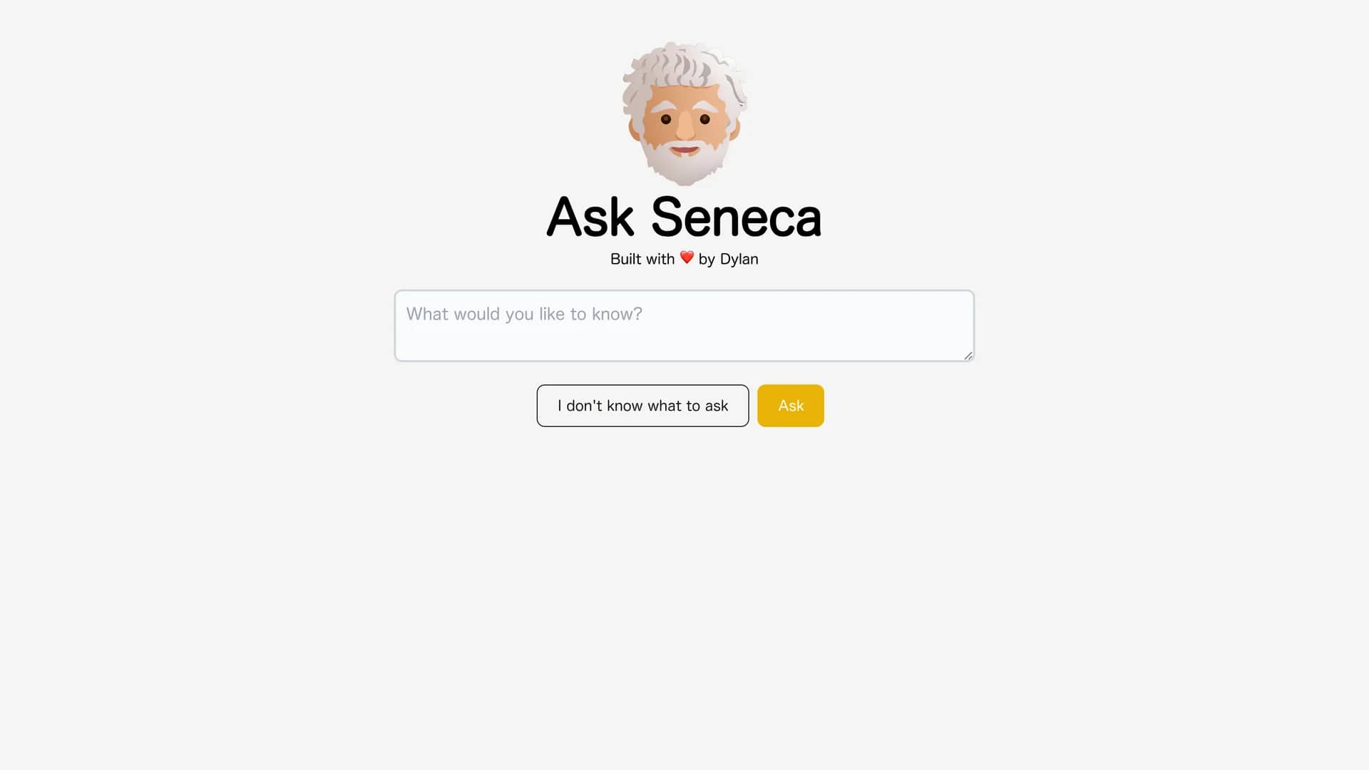 ask-seneca homepage