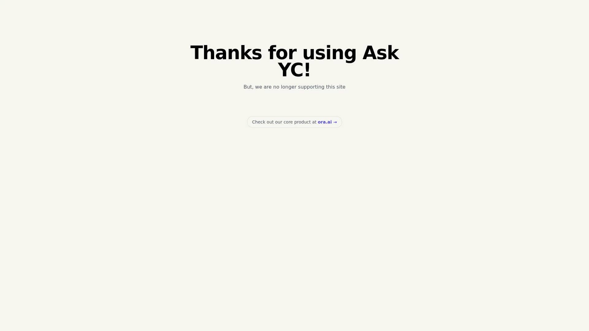 ask-yc homepage