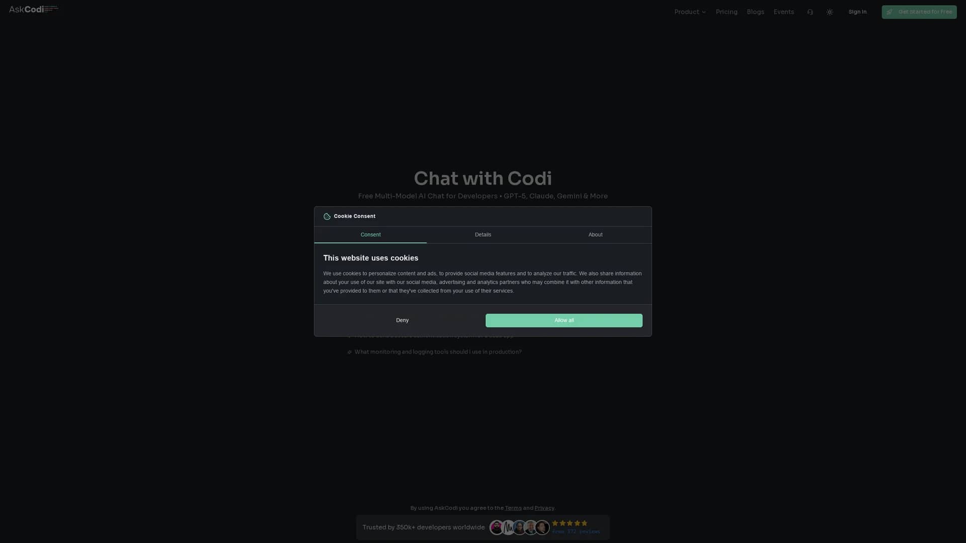 askcodi homepage
