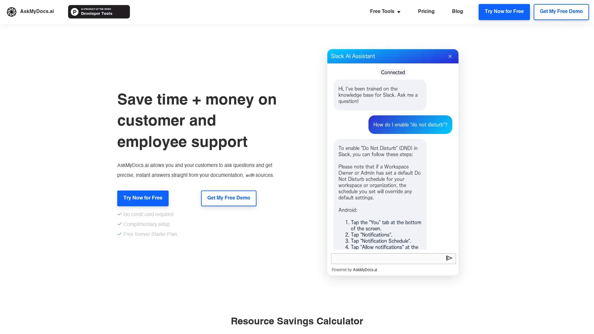 askmydocs-ai homepage
