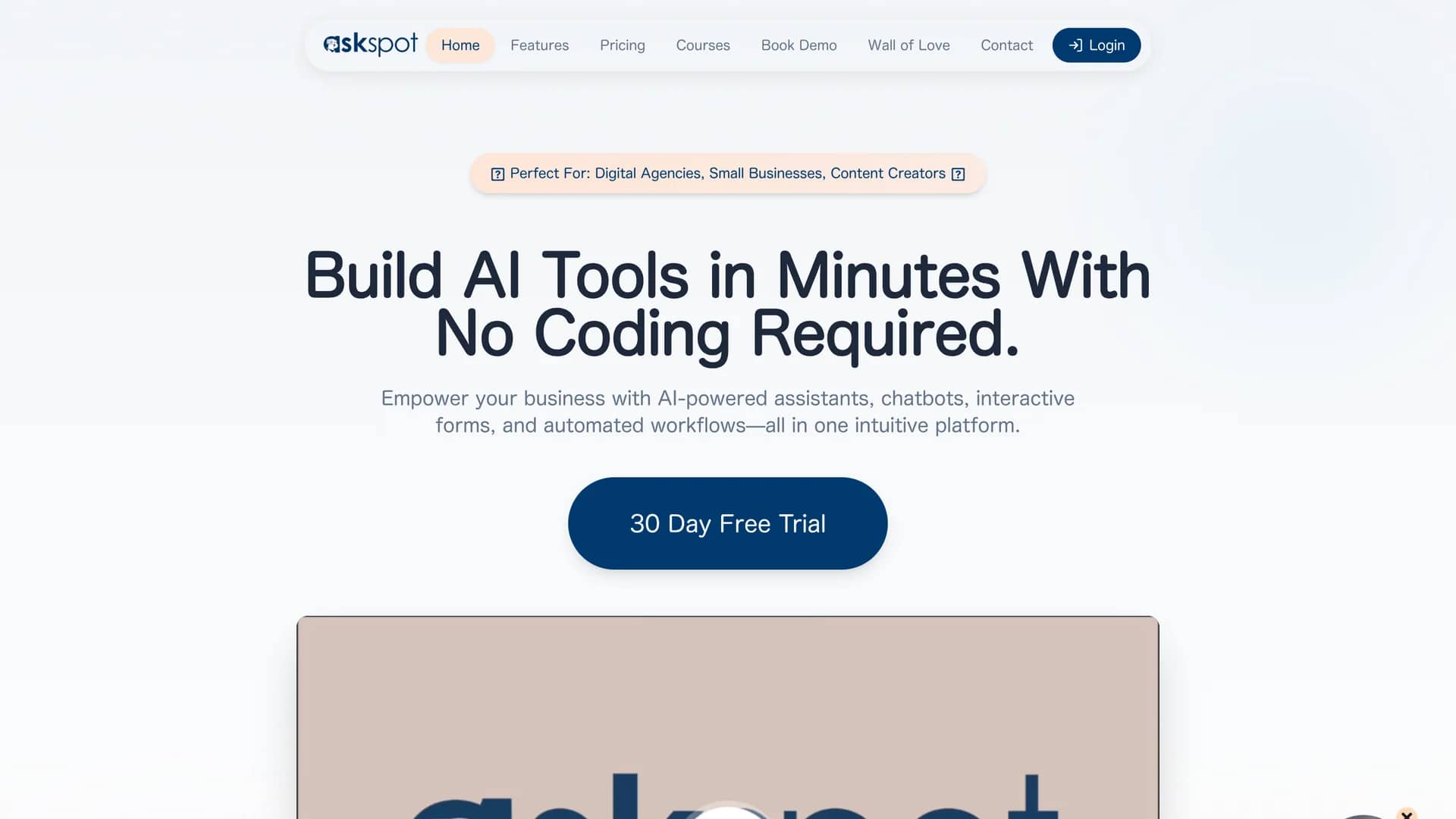 askspot-ai homepage