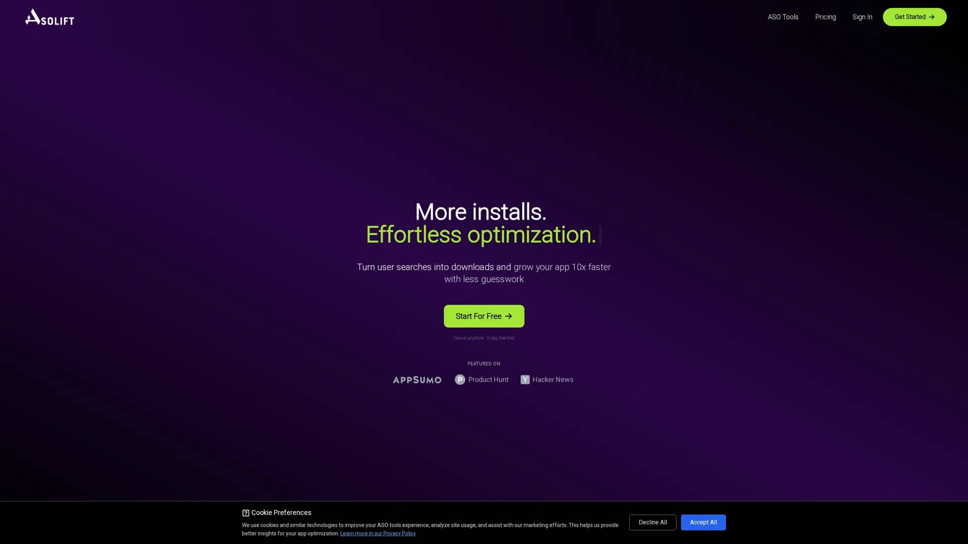 asolift homepage