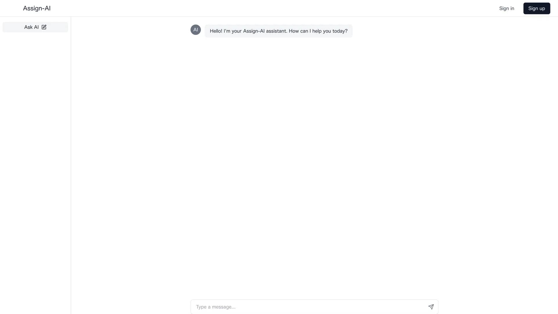 assign-ai homepage