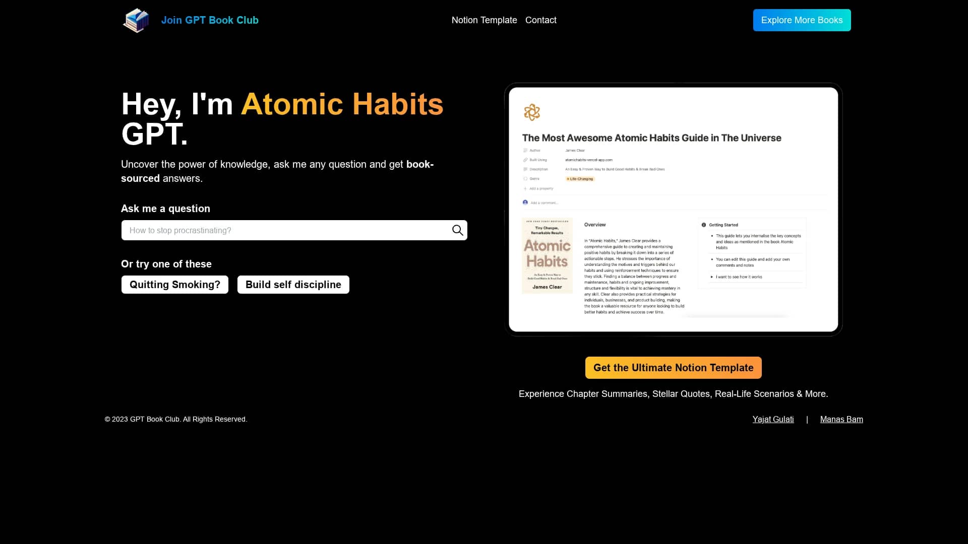 atomic-habits-gpt homepage