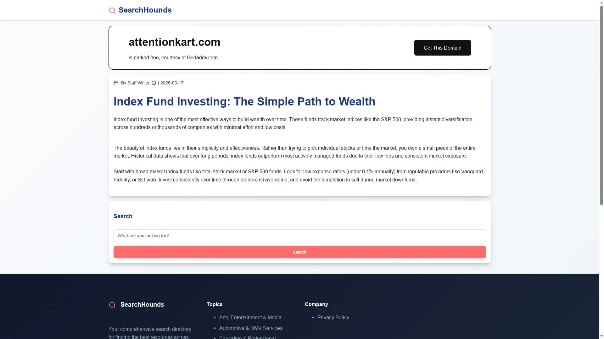 attentionkart homepage