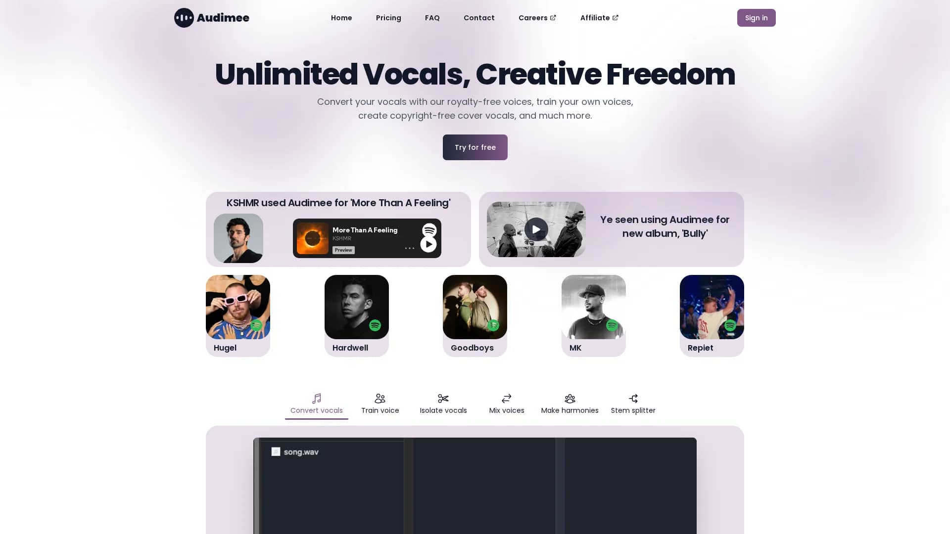 audimee homepage