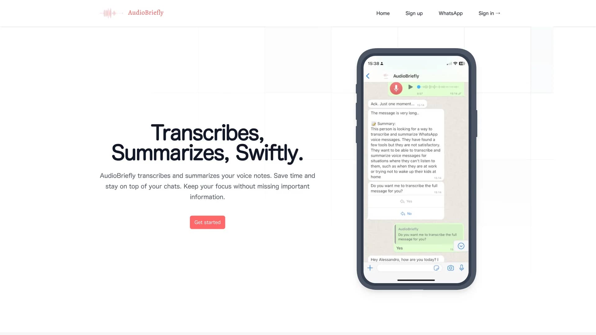 audiobriefly homepage