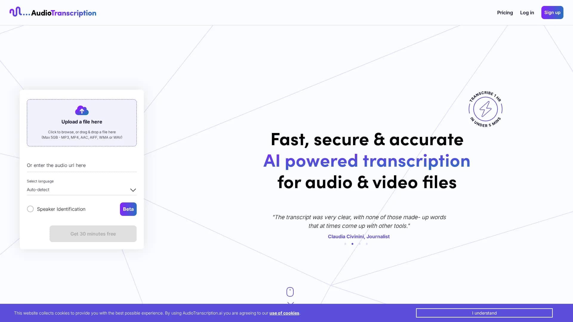 audiotranscription homepage