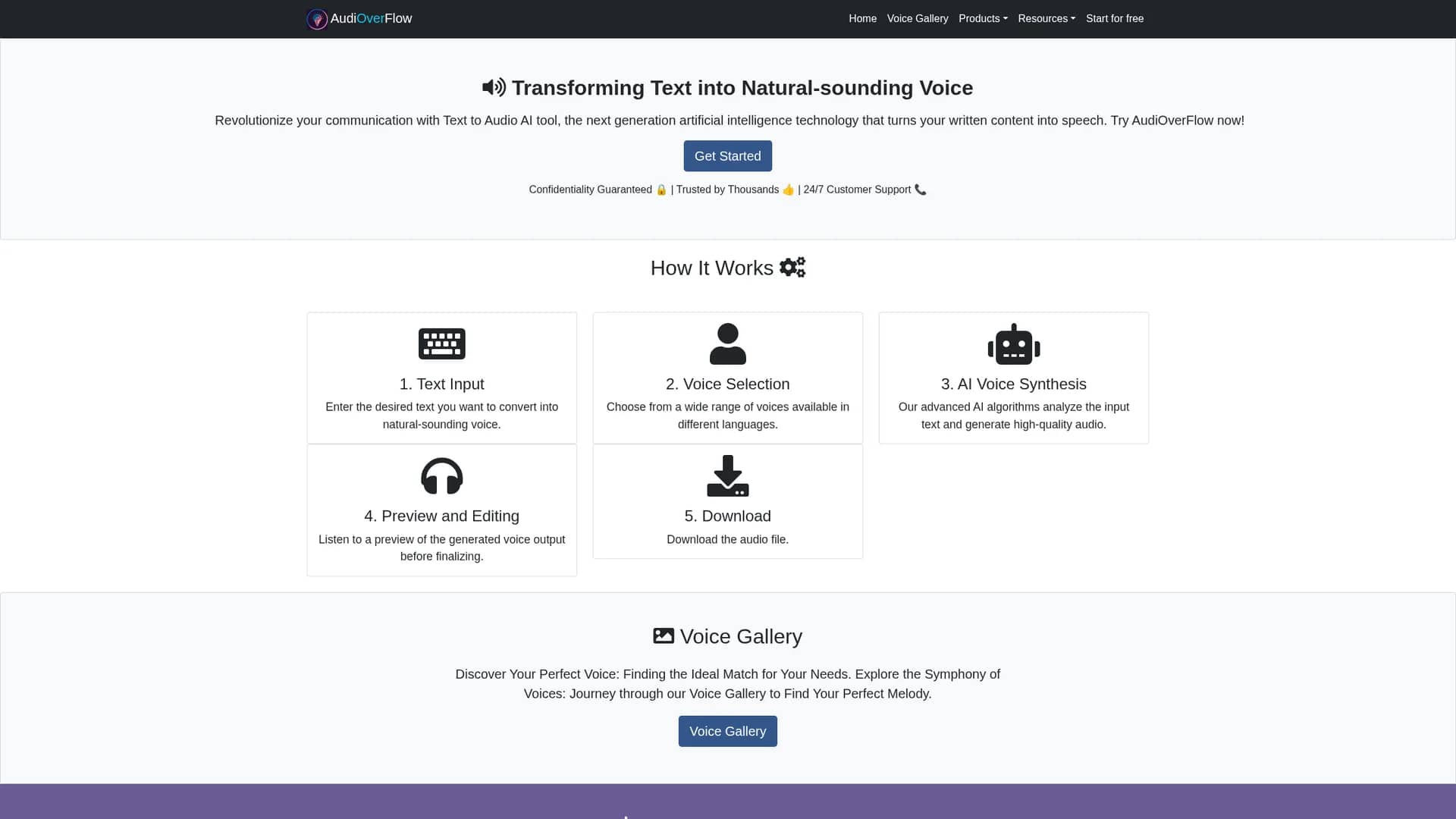 audioverflow homepage