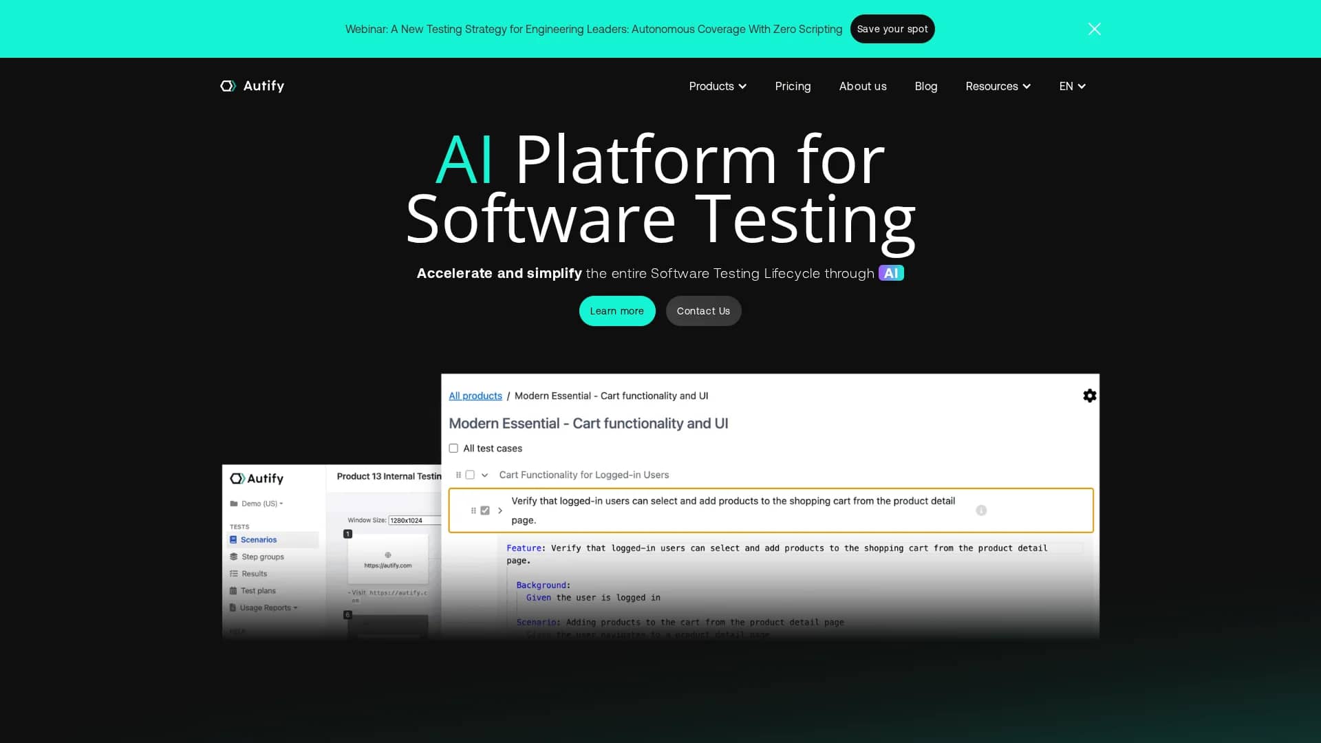 autify-com homepage