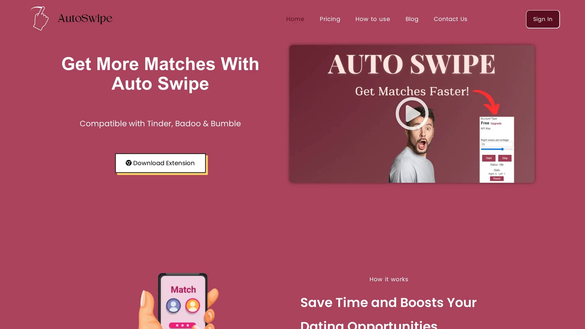 auto-swipe homepage