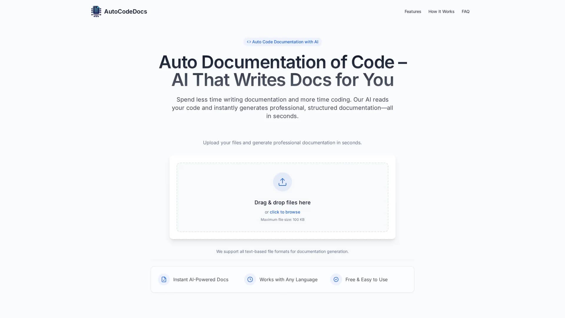 autocodedocs homepage