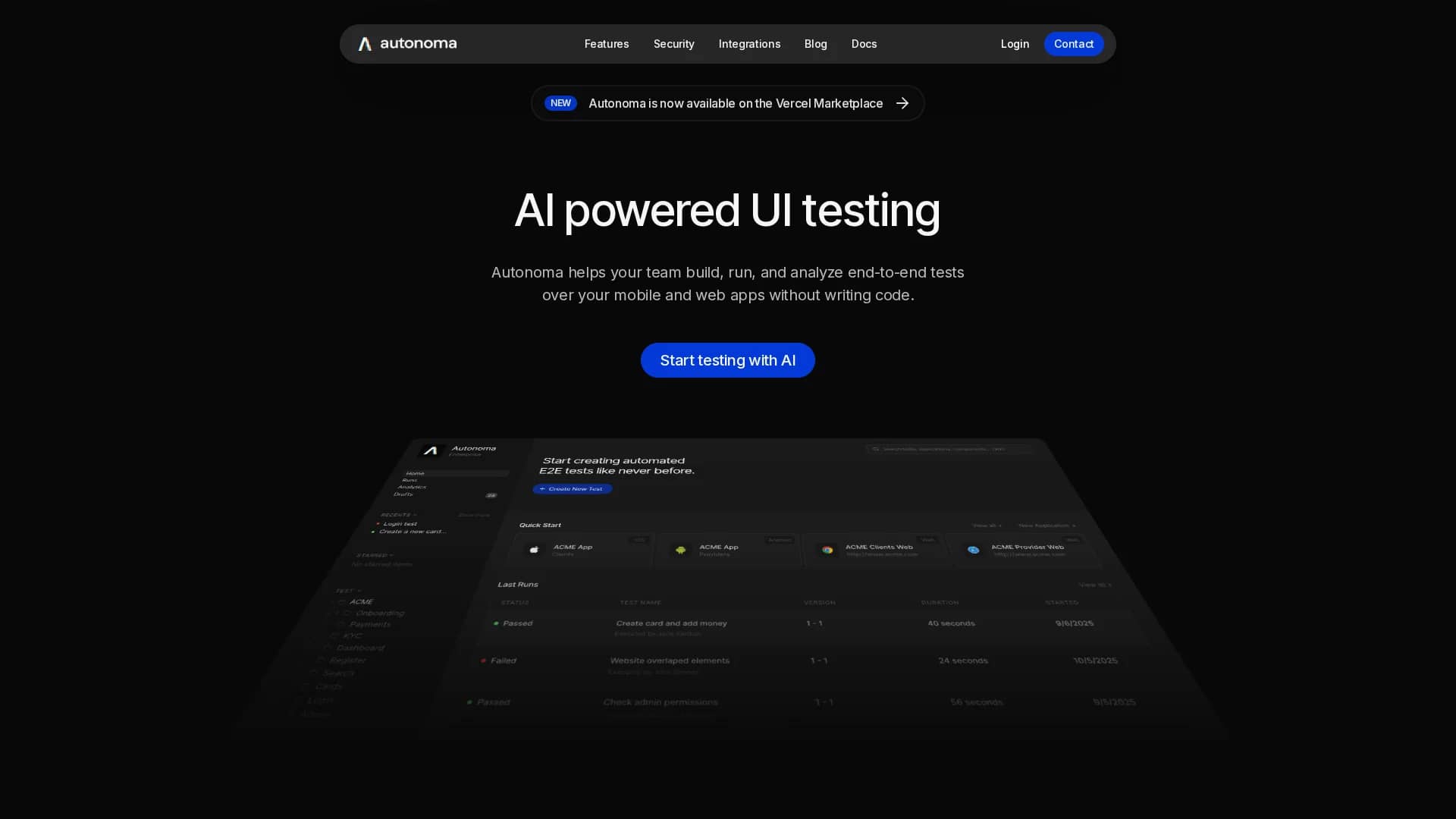 autonoma homepage