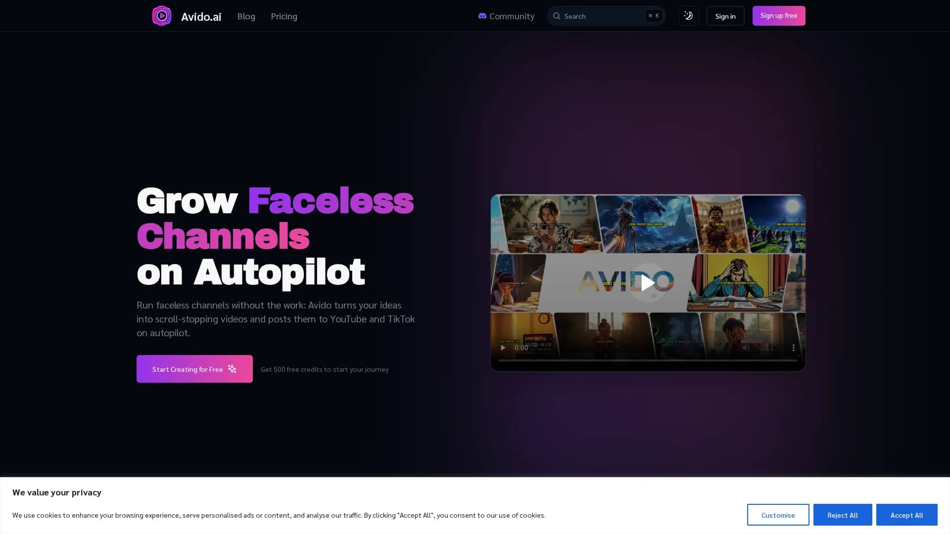 avido-ai homepage